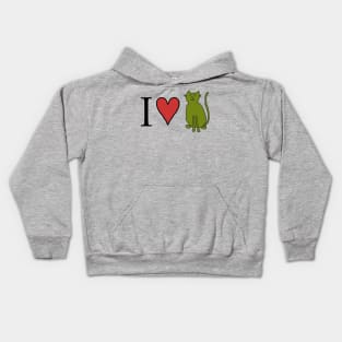 I Love Cats Kids Hoodie